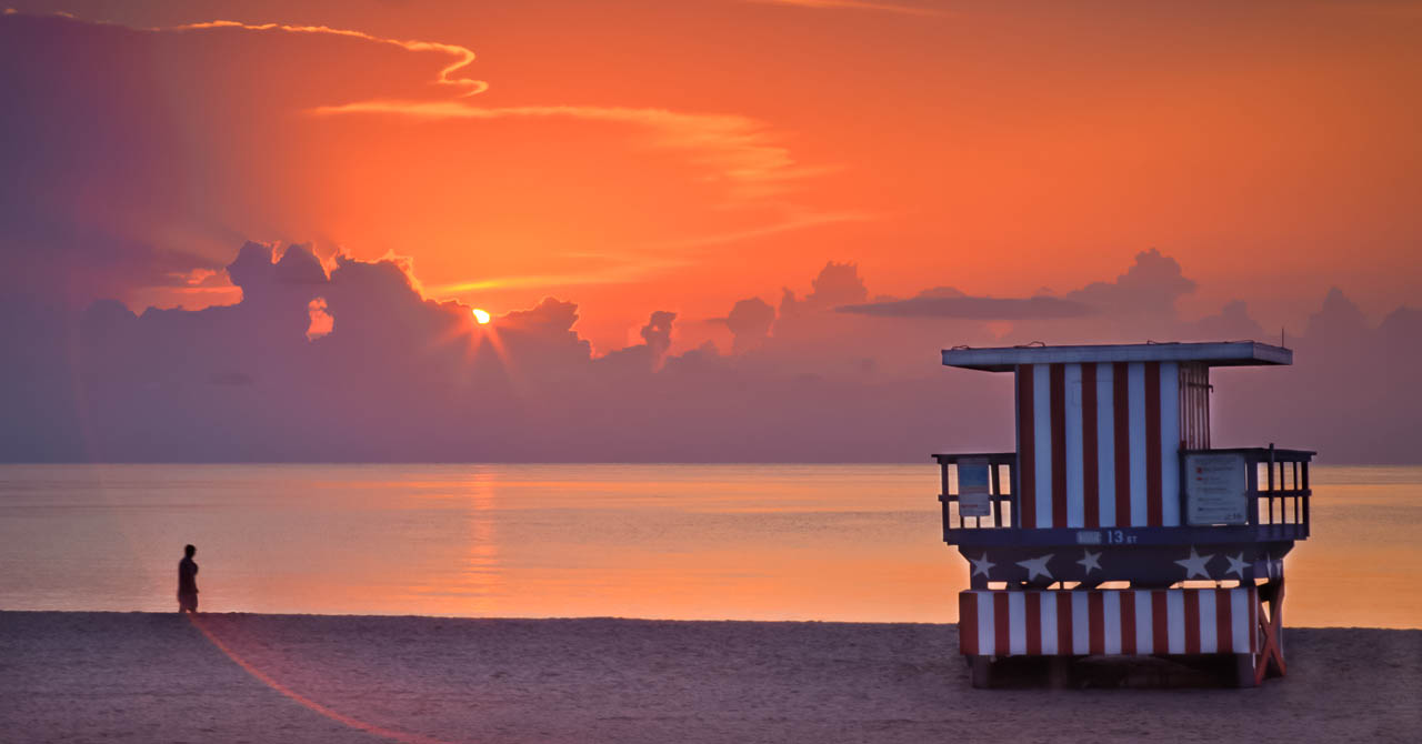 Red White and Blue at Sunrise